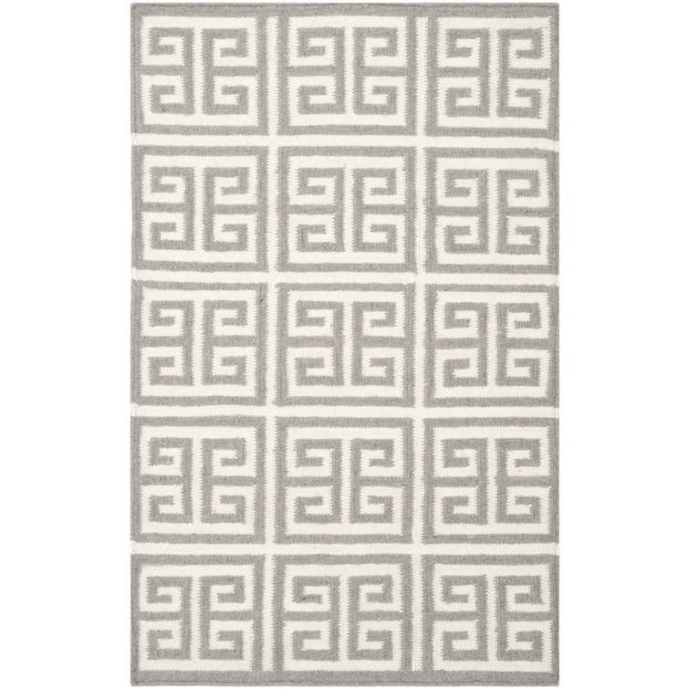 Ebern Designs Rodgers Handmade Flatweave Wool Ivory Rug & Reviews Wayfair